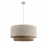 Load image into Gallery viewer, Boho Jute & Metal Round Pendant Light