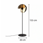 Load image into Gallery viewer, Industrial Metal & Wood Tall Floor Lamp