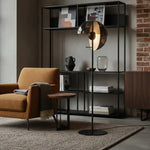 Load image into Gallery viewer, Industrial Metal & Wood Tall Floor Lamp