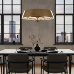 Load image into Gallery viewer, Industrial Brushed Brass Cone Pendant Light