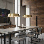 Load image into Gallery viewer, Industrial Brushed Brass Cone Pendant Light