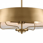 Load image into Gallery viewer, Industrial Brushed Brass Cone Pendant Light