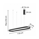 Load image into Gallery viewer, Modern Aluminum Oval Pendant Light