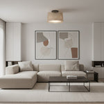 Load image into Gallery viewer, Modern Industrial Steel & Wood Ceiling Light
