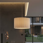 Load image into Gallery viewer, Modern Scandinavian Round Linen Pendant Light