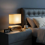 Load image into Gallery viewer, Scandinavian Natural Wood Round Table Lamp