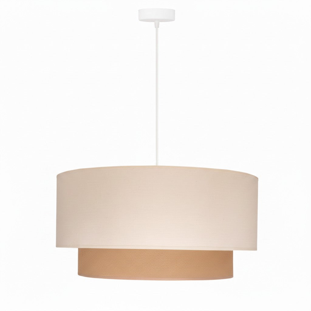 Boho Jute & Metal Round Pendant Light