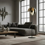 Load image into Gallery viewer, Industrial Metal &amp; Wood Tall Floor Lamp