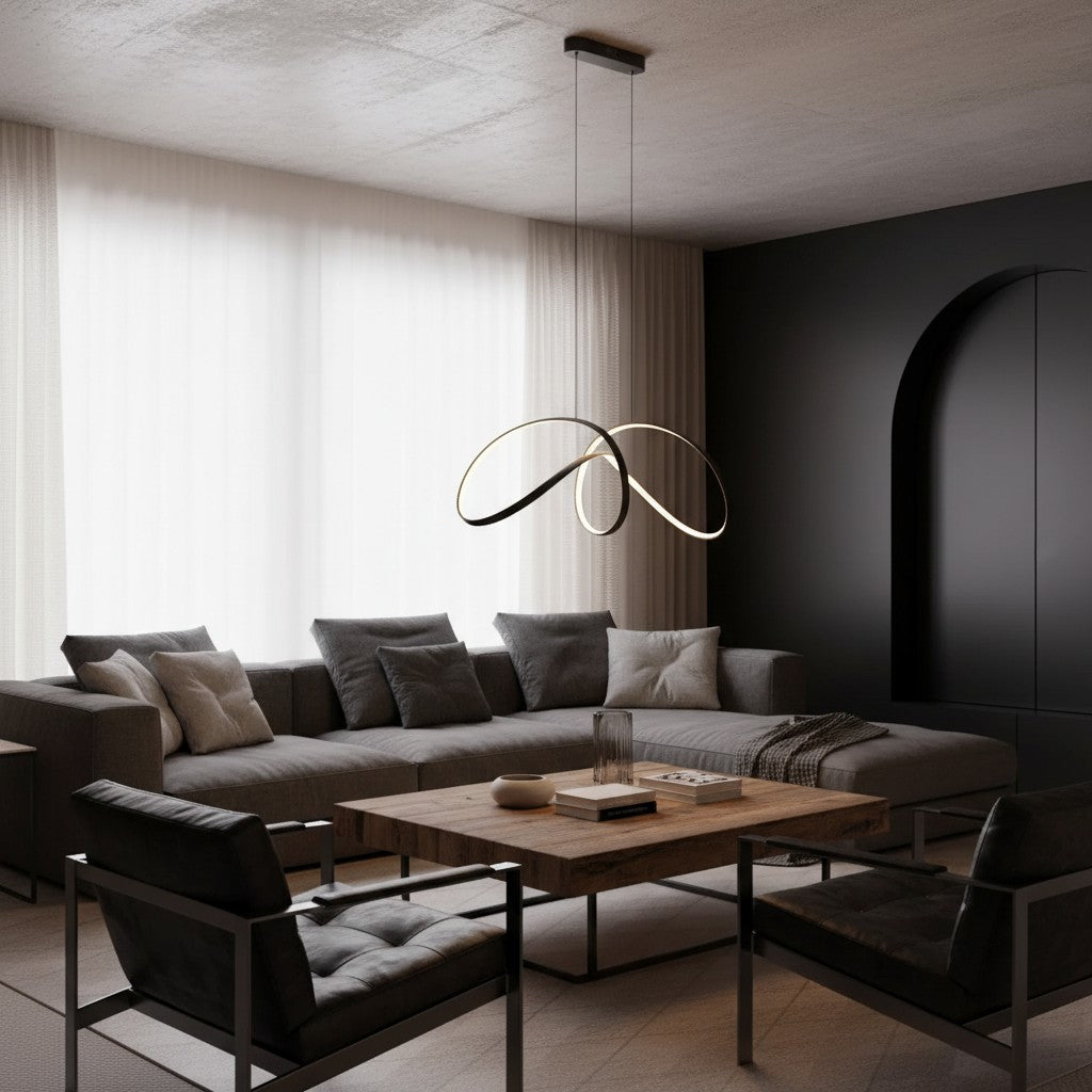 Industrial Modern Metal Round Pendant Light