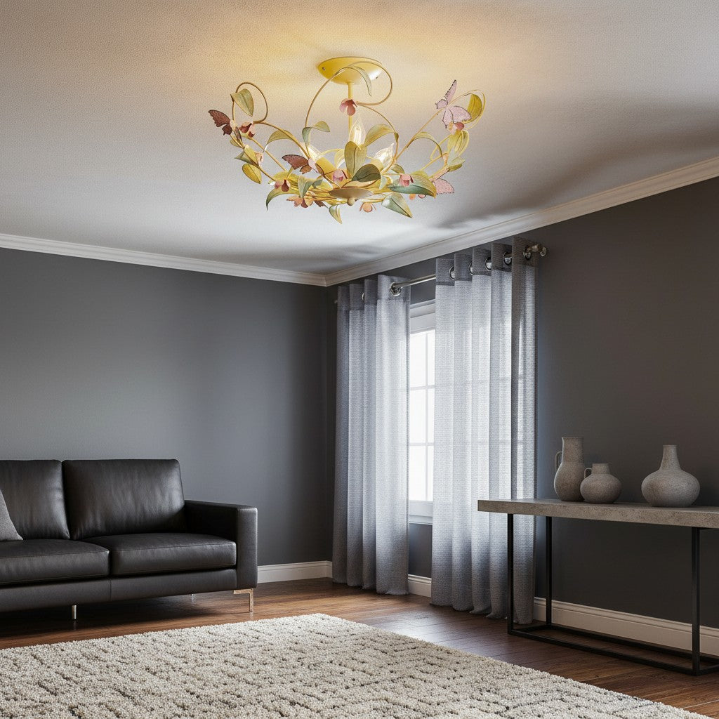 Modern Stainless Steel Multicolored Round Chandeliers
