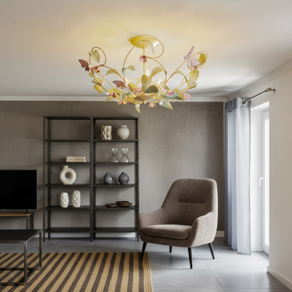 Modern Stainless Steel Multicolored Round Chandeliers
