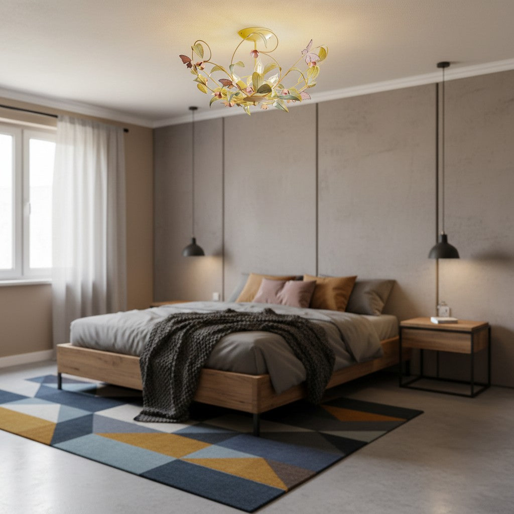 Modern Stainless Steel Multicolored Round Chandeliers
