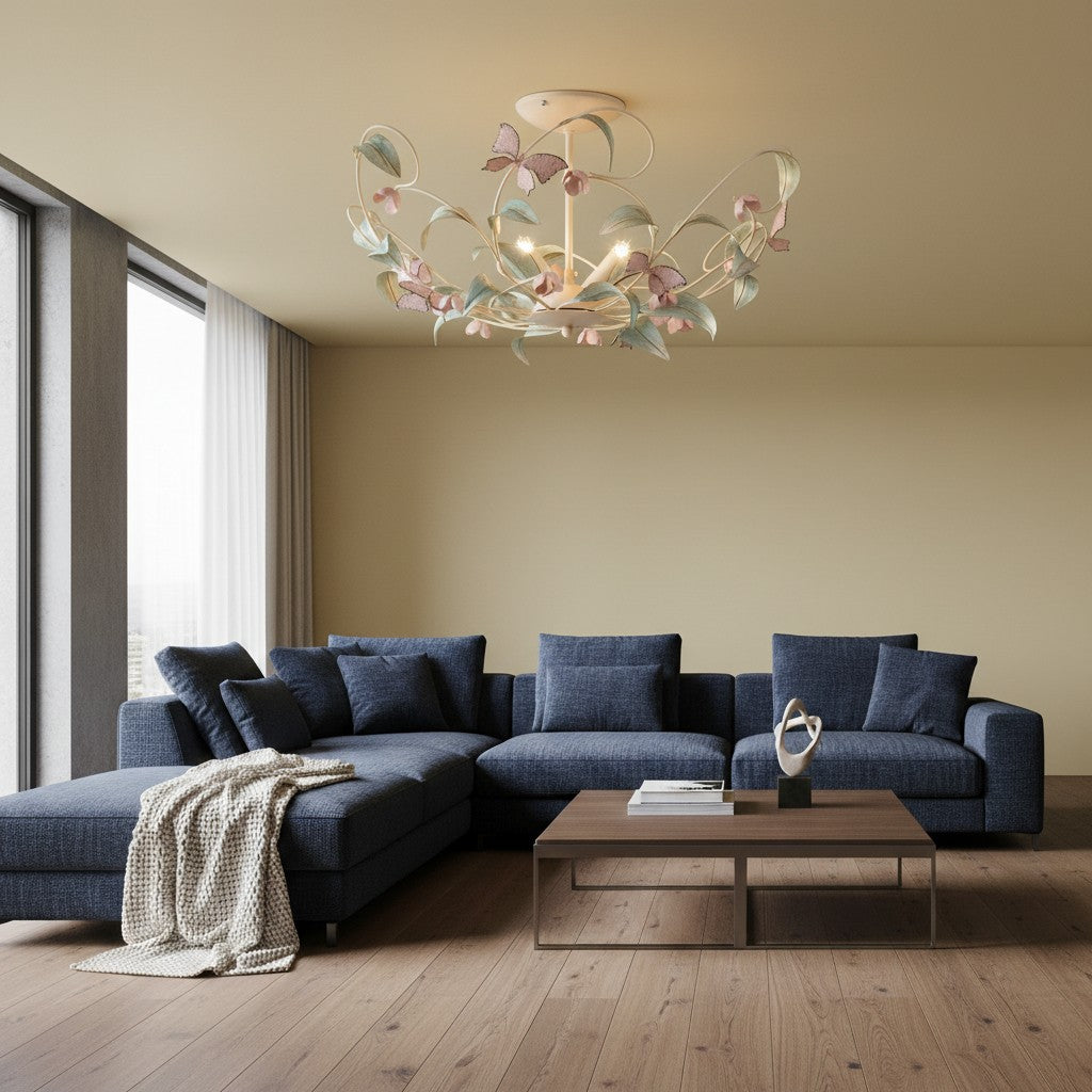 Modern Stainless Steel Multicolored Round Chandeliers
