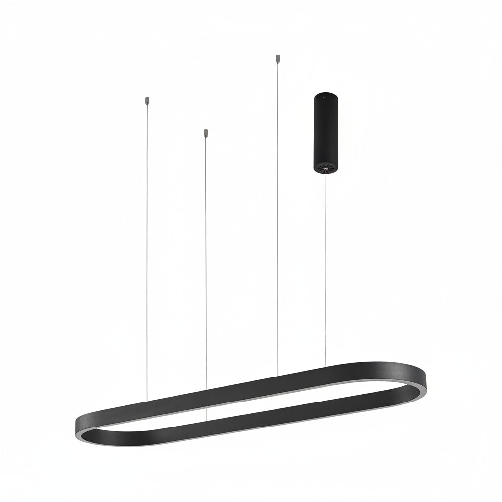 Modern Aluminum Oval Pendant Light