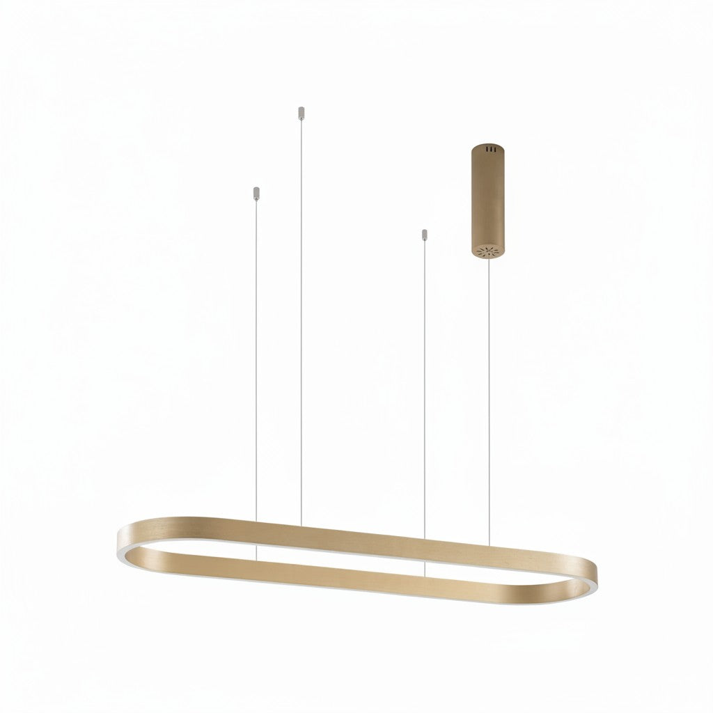 Modern Aluminum Oval Pendant Light