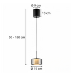Load image into Gallery viewer, Modern LED Smoked Glass Globe Pendant Light