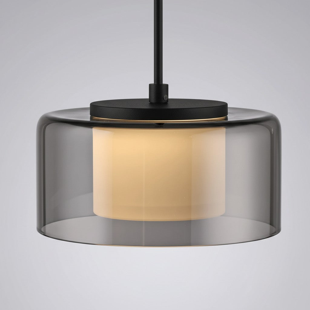Modern LED Smoked Glass Globe Pendant Light