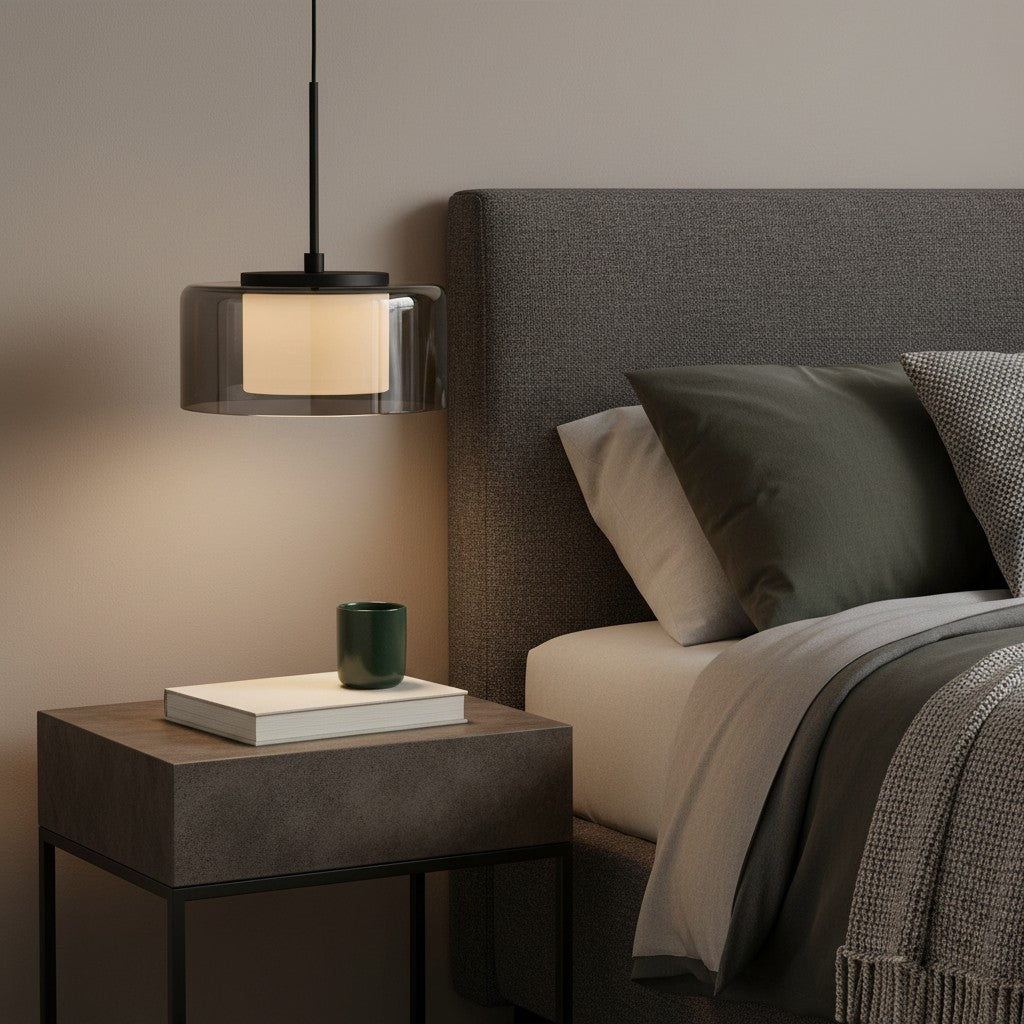 Modern LED Smoked Glass Globe Pendant Light