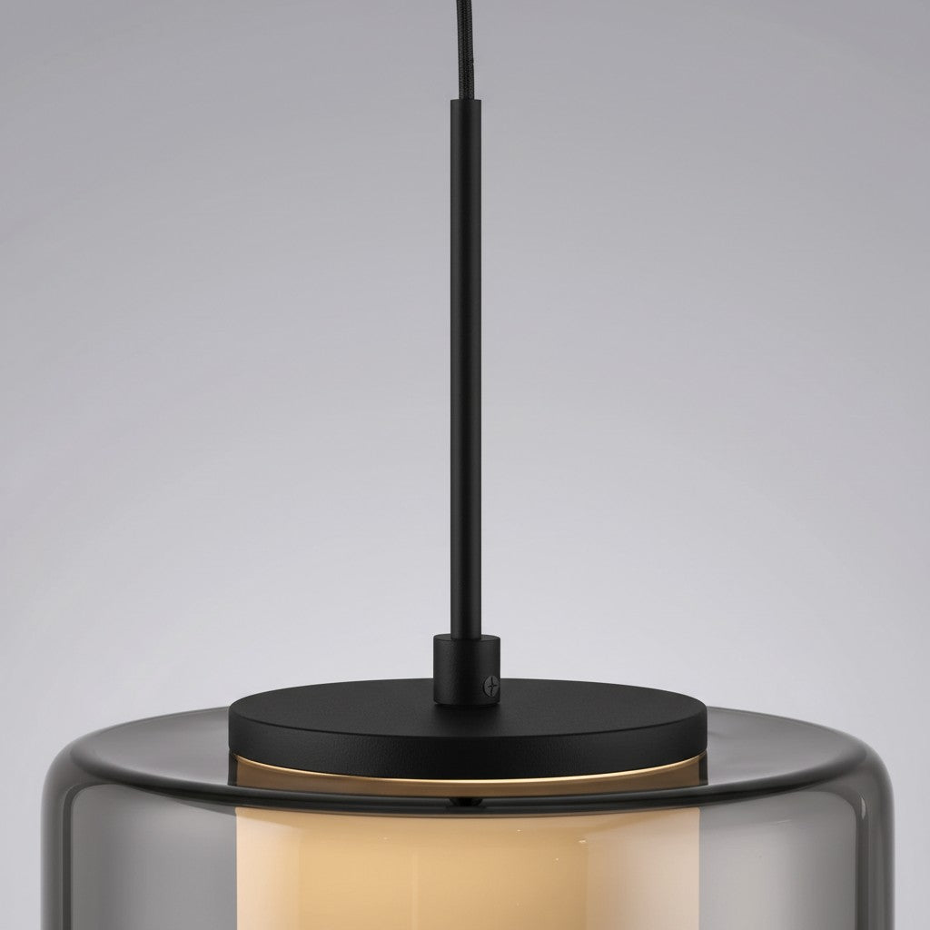 Modern LED Smoked Glass Globe Pendant Light
