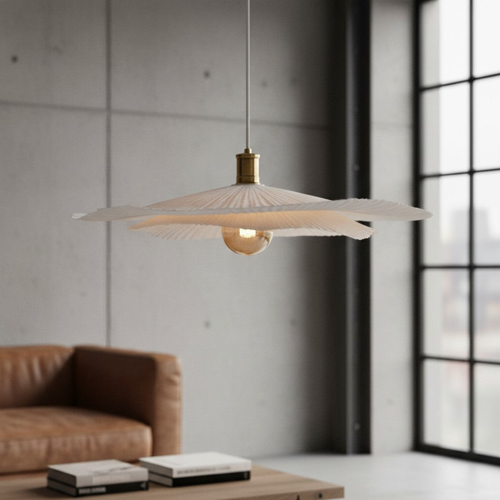 Modern Paper Double Sheet Pendant Light