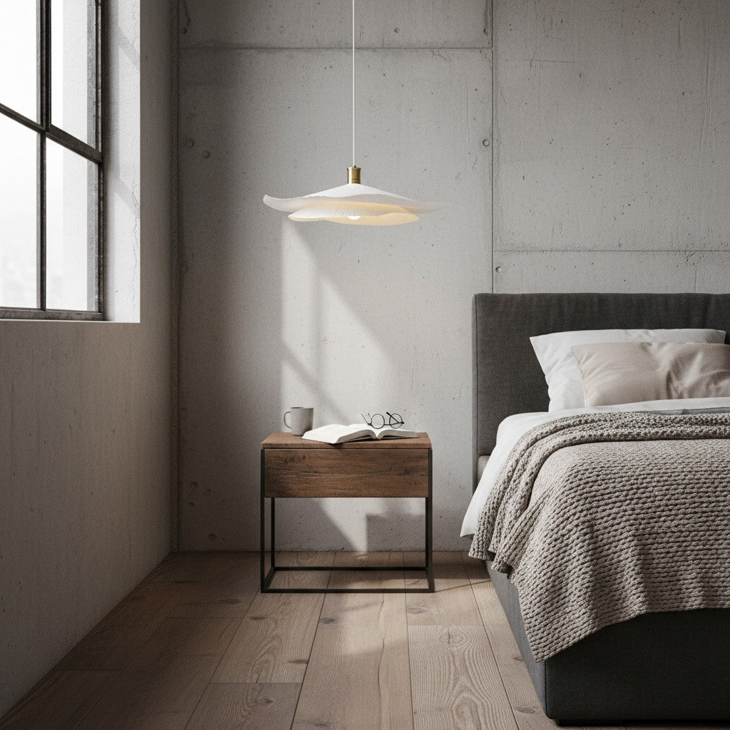 Modern Paper Double Sheet Pendant Light