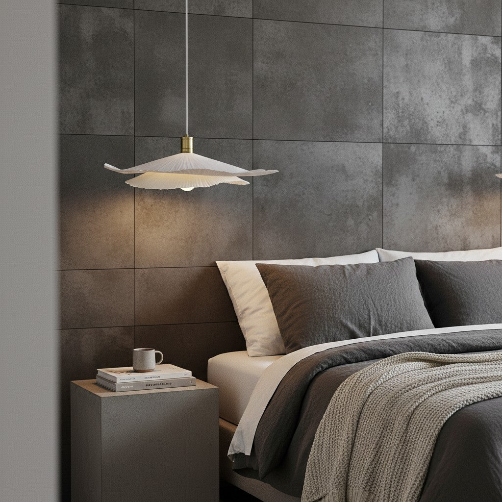 Modern Paper Double Sheet Pendant Light