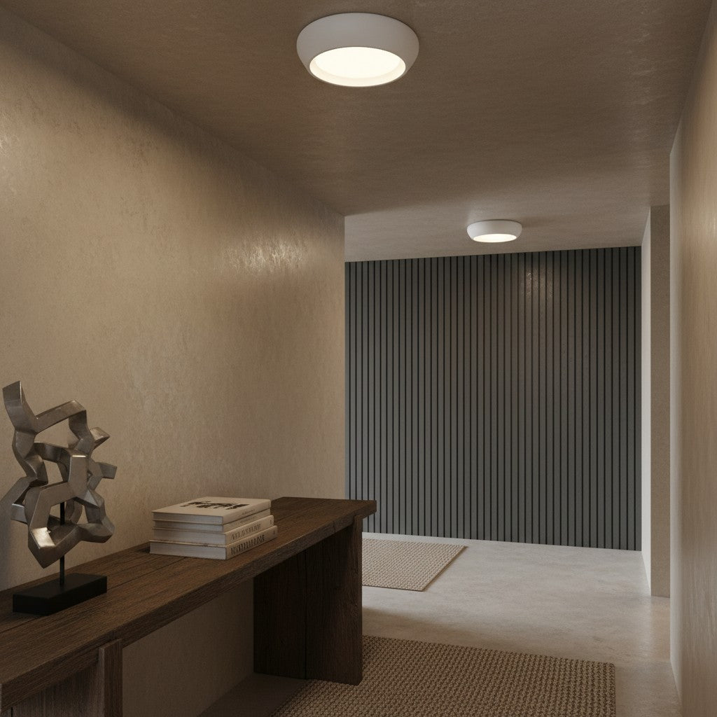 Modern Round Plaster Ceiling Light