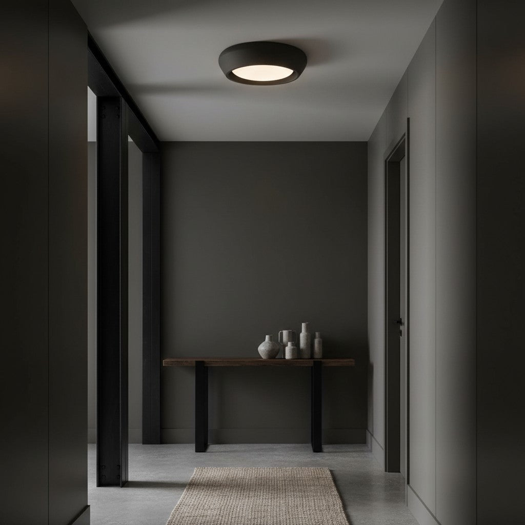 Modern Round Plaster Ceiling Light