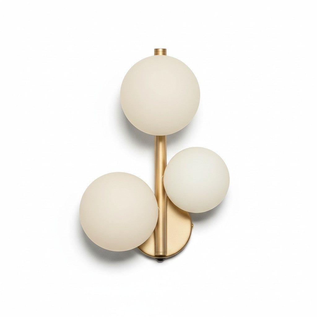 Modern Round Glass & Metal Wall Sconce