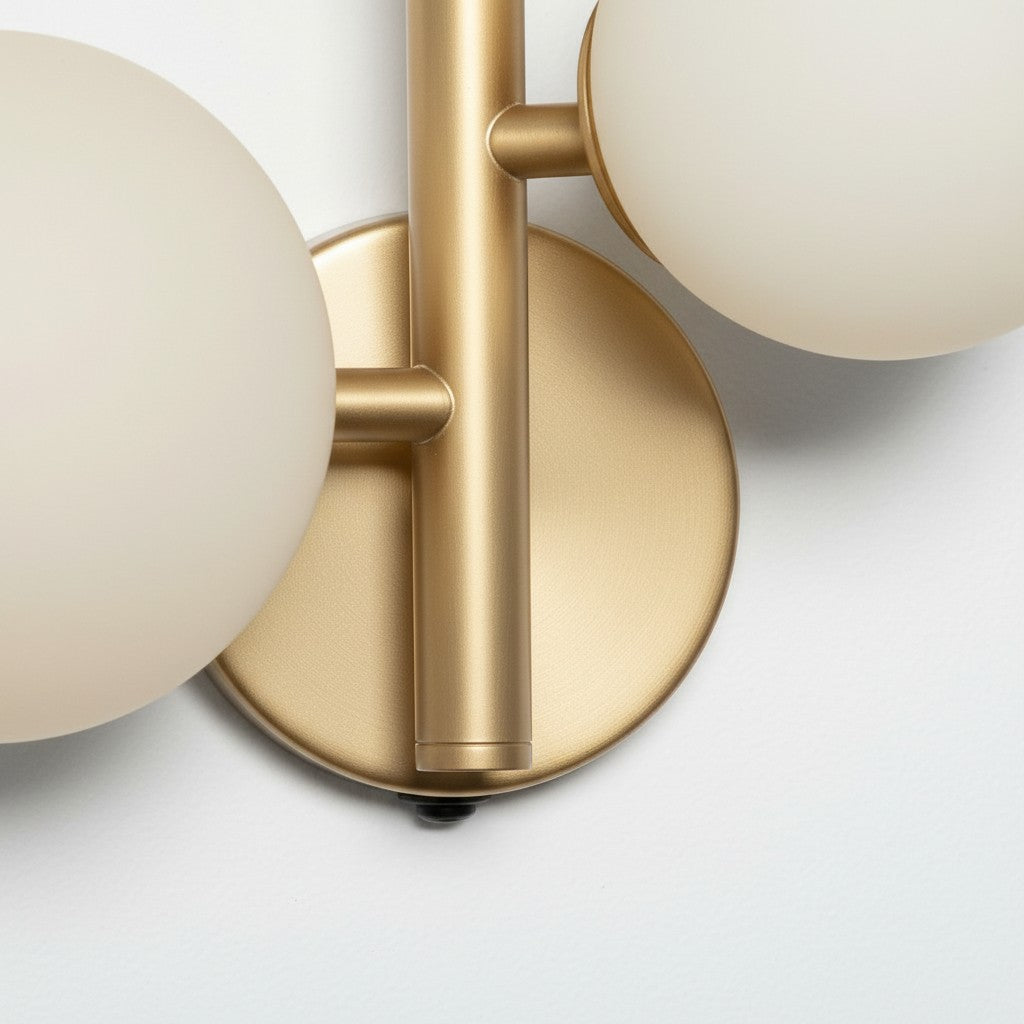 Modern Round Glass & Metal Wall Sconce
