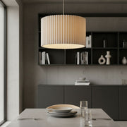 Modern Scandinavian Round Linen Pendant Light