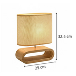 Load image into Gallery viewer, Scandinavian Natural Wood Round Table Lamp